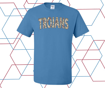 Trojans Camo Curve Graphic Tee