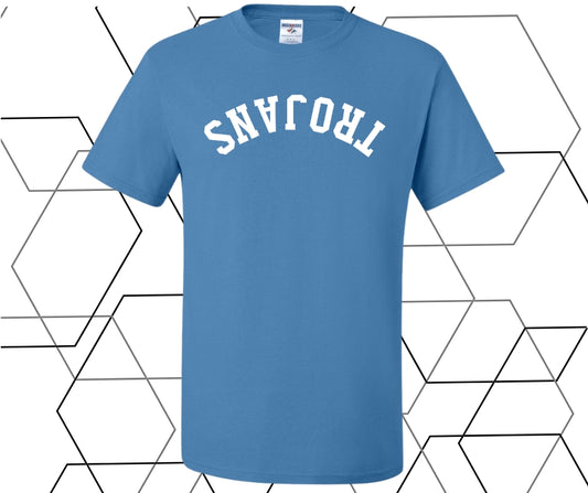 Trojans Upside Down Curve Graphic Tee