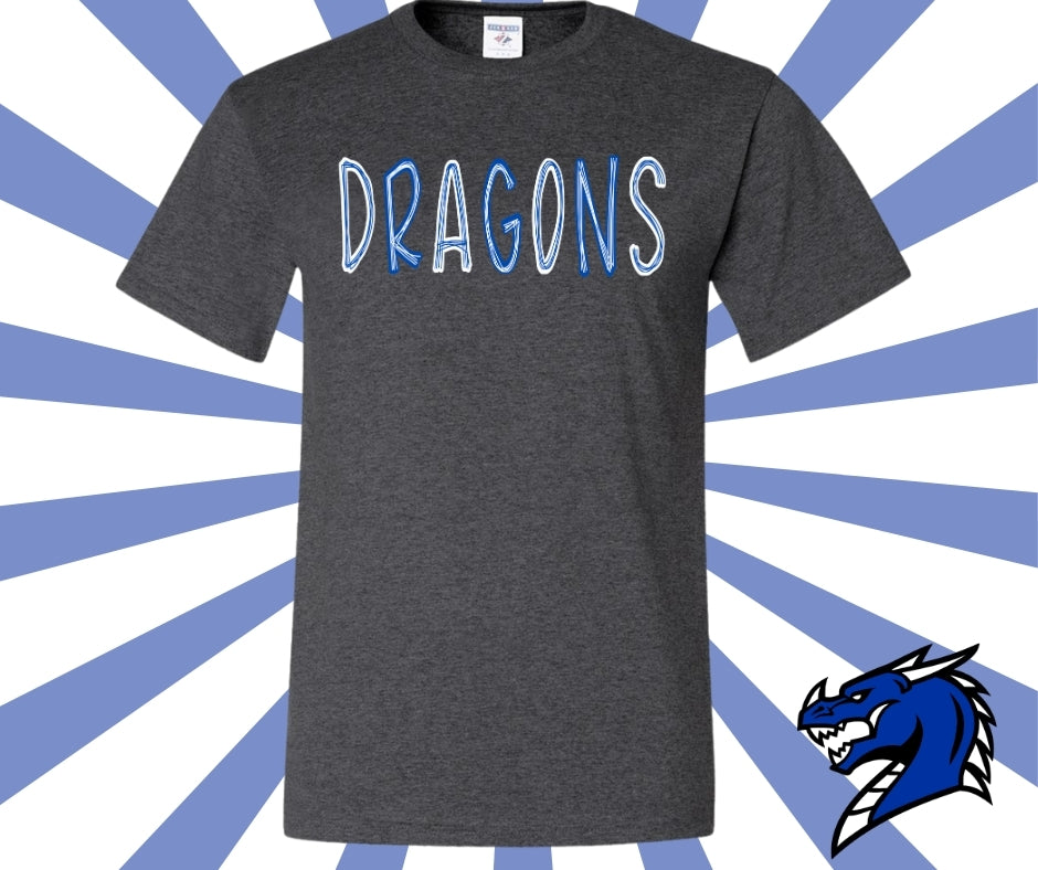 Dragons Scribble Graphic Tee