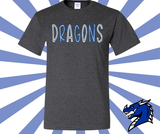 Dragons Scribble Graphic Tee