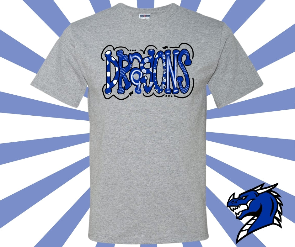 Dragons Doodle Dot Graphic Tee