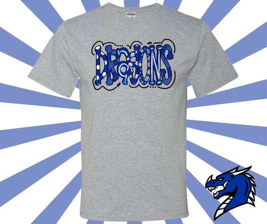 Dragons Doodle Dot Graphic Tee
