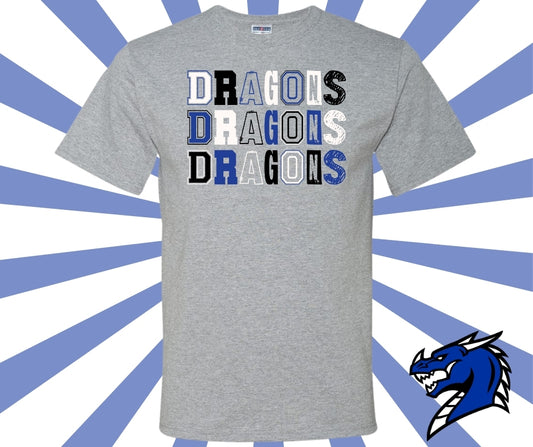 Dragons Block Lettering Graphic Tee