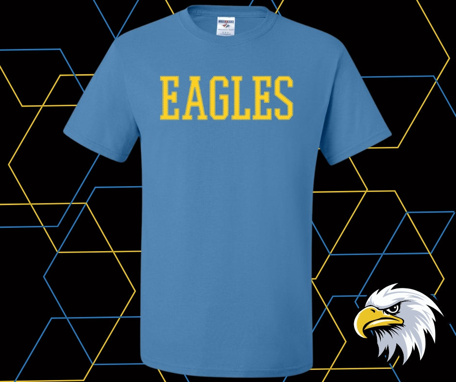 Eagles Stitch Blue Graphic Tee