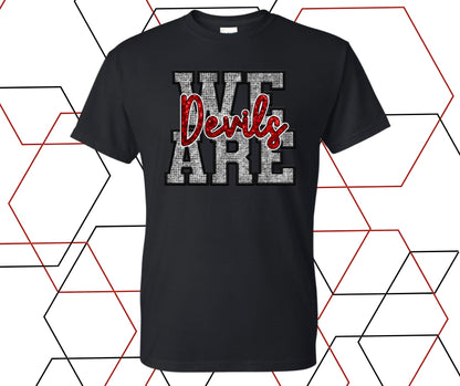 We Are Devils Faux Rhinestone Graphic Tee