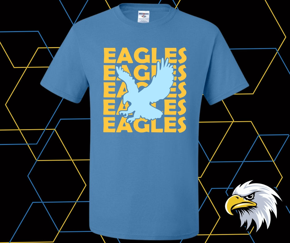 Eagles Stacked Gold Graphic Tee