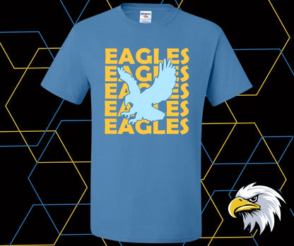 Eagles Stacked Gold Graphic Tee