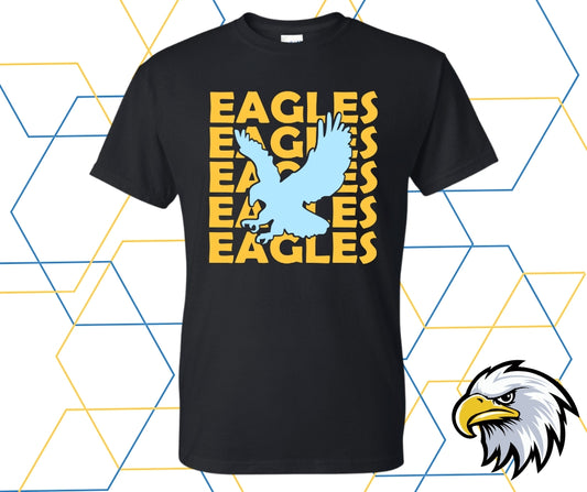 Eagles Stacked Gold Graphic Tee