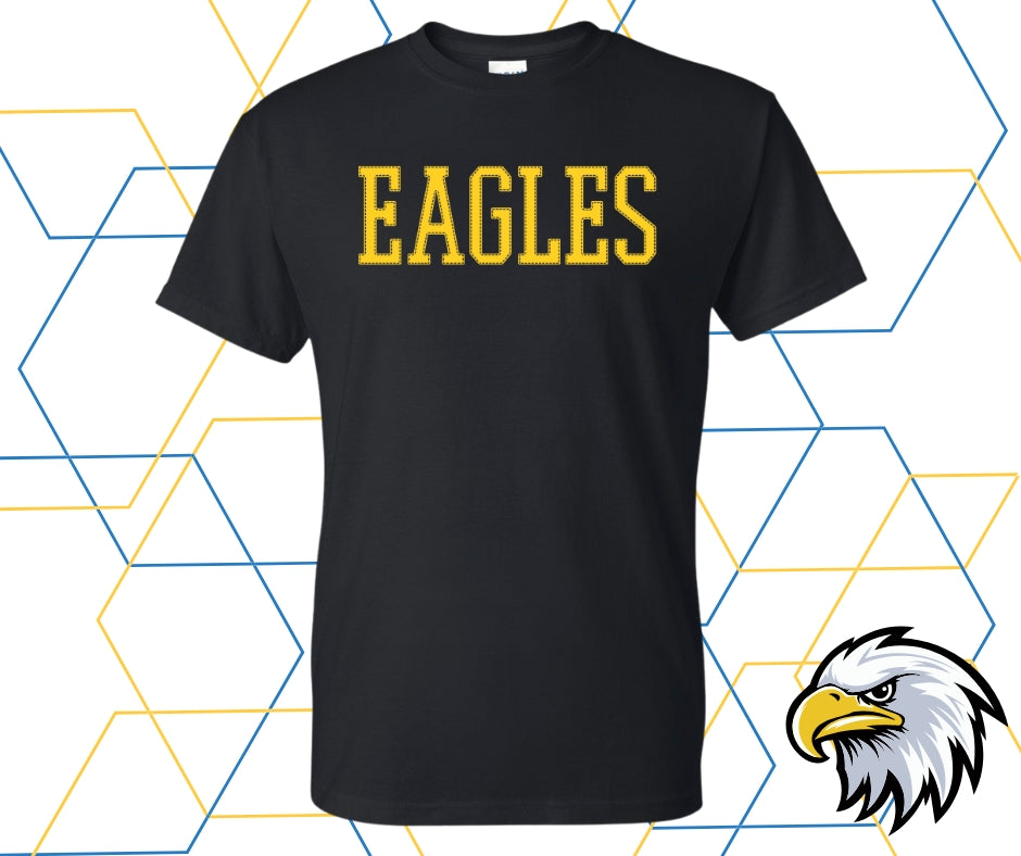 Eagles Stitch Gold Graphic Tee