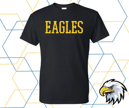 Eagles Stitch Gold Graphic Tee