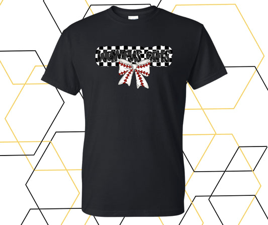 Wampus Checkered Baseball Coquette Graphic Tee