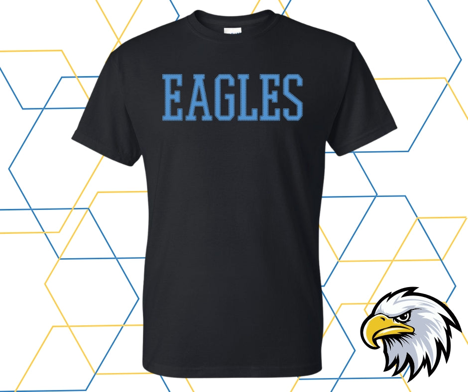 Eagles Stitch Blue Graphic Tee
