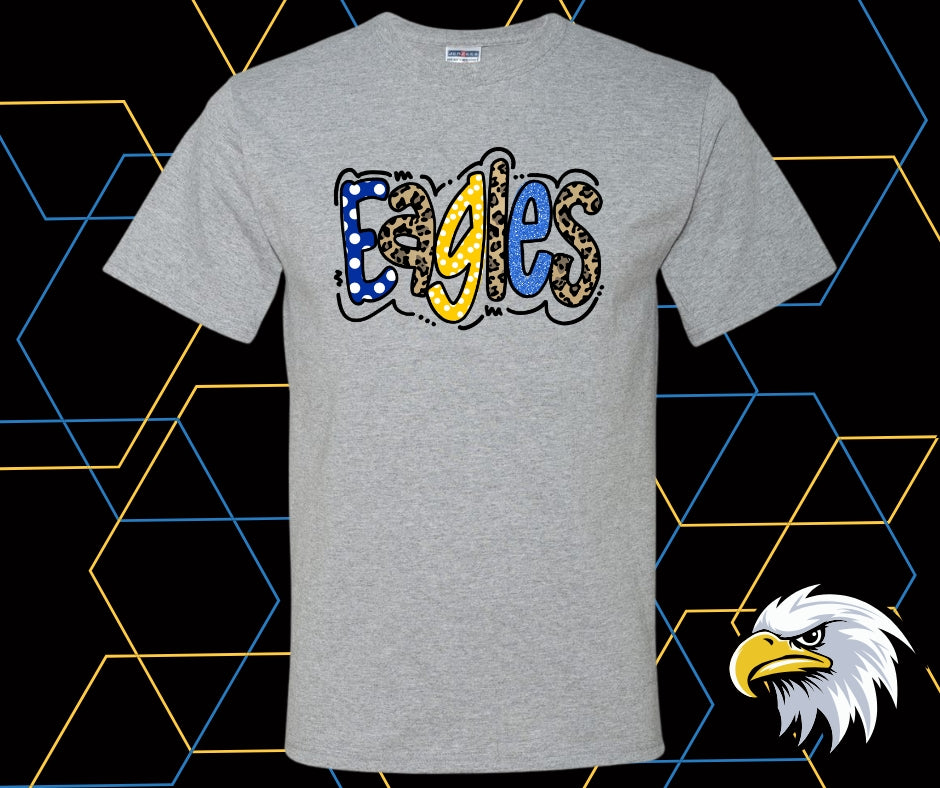 Evans Eagles Doodle Dot Graphic Tee