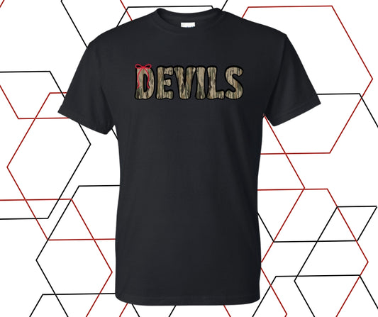 Devils Bottomland Camo With Bow Graphic Tee