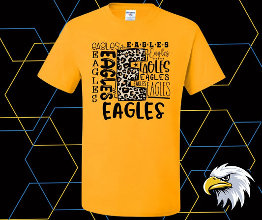 Eagles Leopard Collage Graphic Tee
