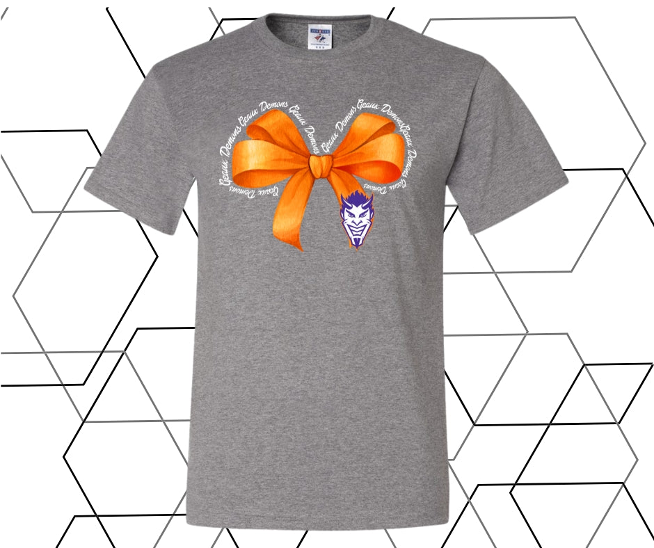 Demons Coquette Bow Bolt Graphic Tee