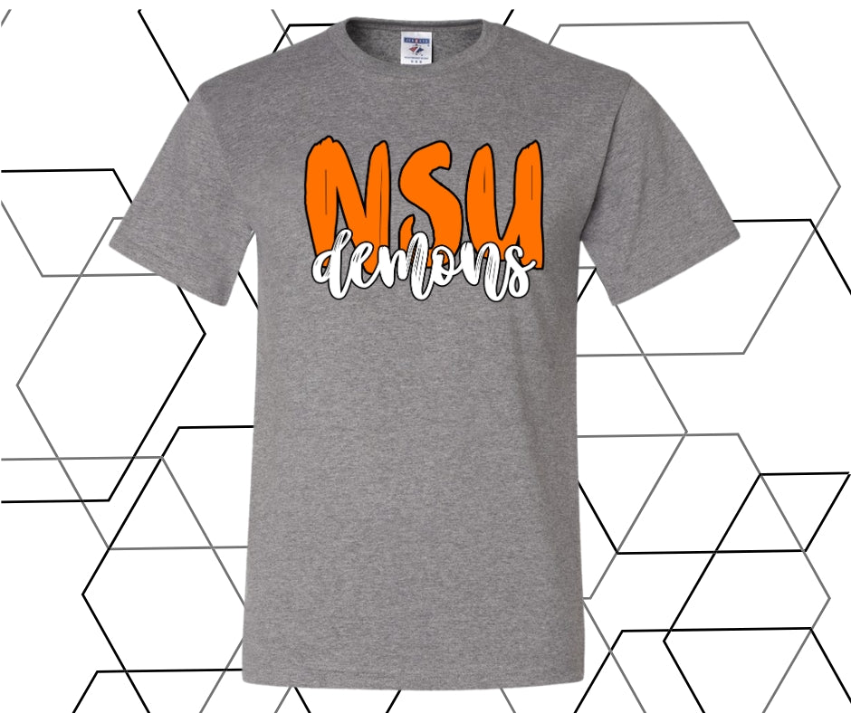 NSU Demons Orange Graphic Tee