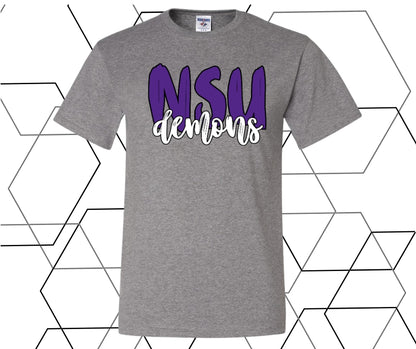 NSU Demons Purple Graphic Tee