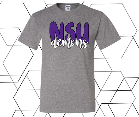 NSU Demons Purple Graphic Tee