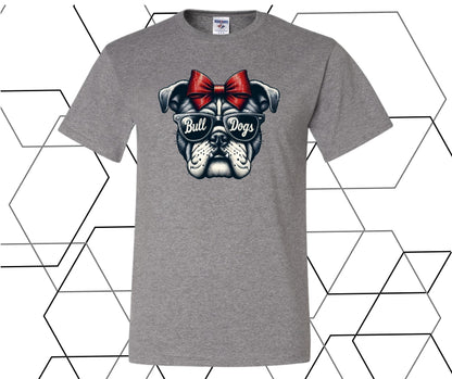 Girly Bulldogs Mascot Graphic Tee