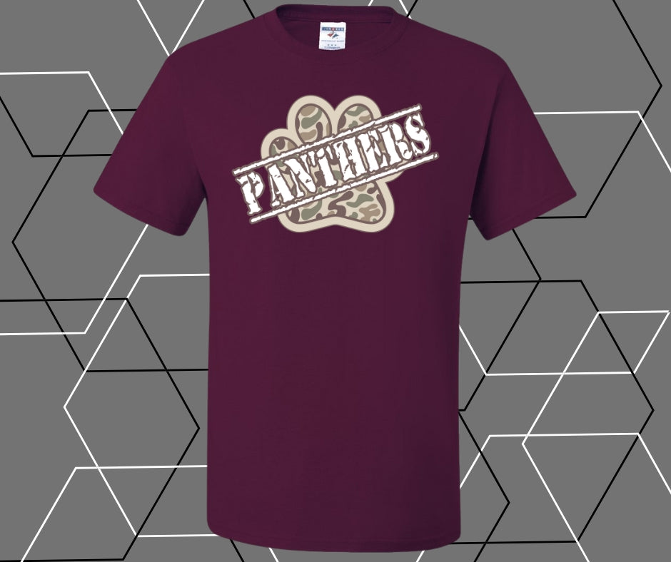 Panthers Camo Paw Graphic Tee