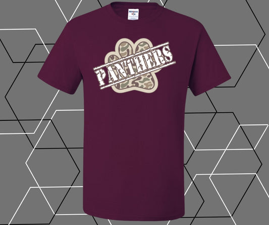 Panthers Camo Paw Graphic Tee