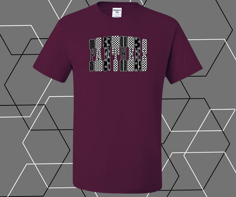 Panthers Faux Applique' Graphic Tee