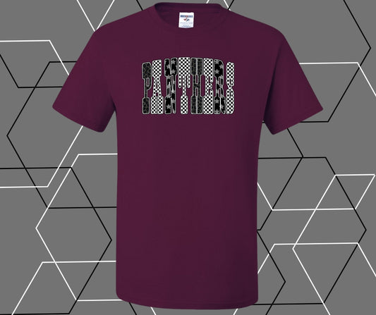 Panthers Faux Applique' Graphic Tee