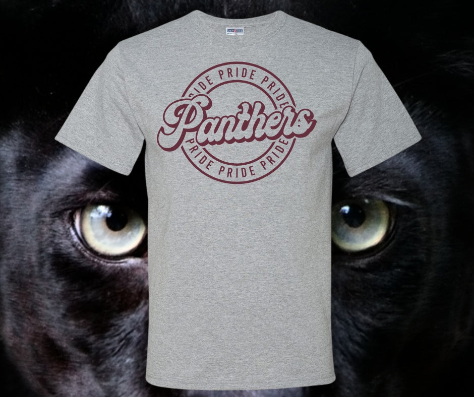 Panthers Pride Retro Circle Graphic Tee