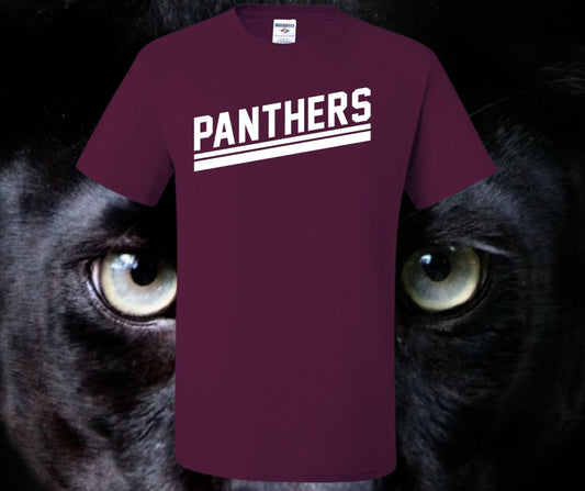 Panthers Slanted Retro Graphic Tee