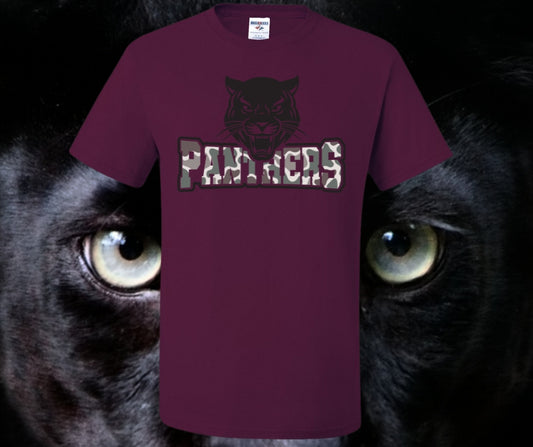 Panthers Camo/Black Graphic Tee