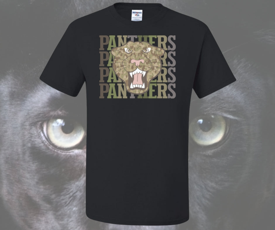 Panthers Camo Stacked Graphic Tee