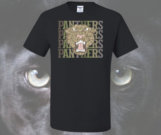 Panthers Camo Stacked Graphic Tee