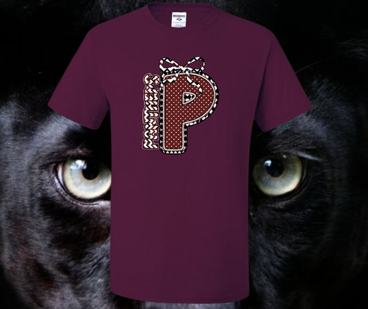 Panthers P Chevron Bow Graphic Tee