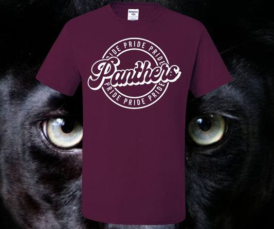 Panthers Pride Retro Circle Graphic Tee
