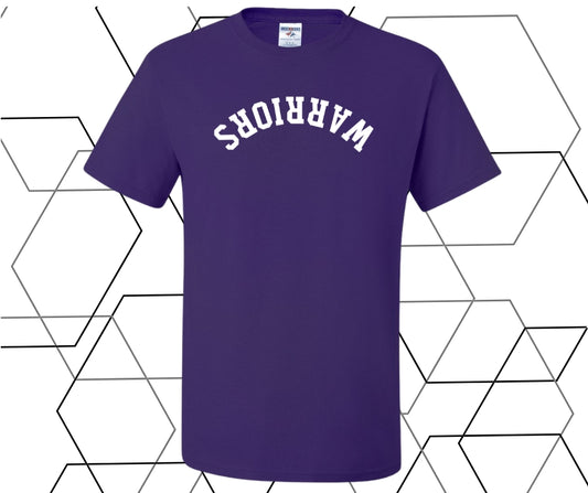 Warriors Upside Down Curve Graphic Tee