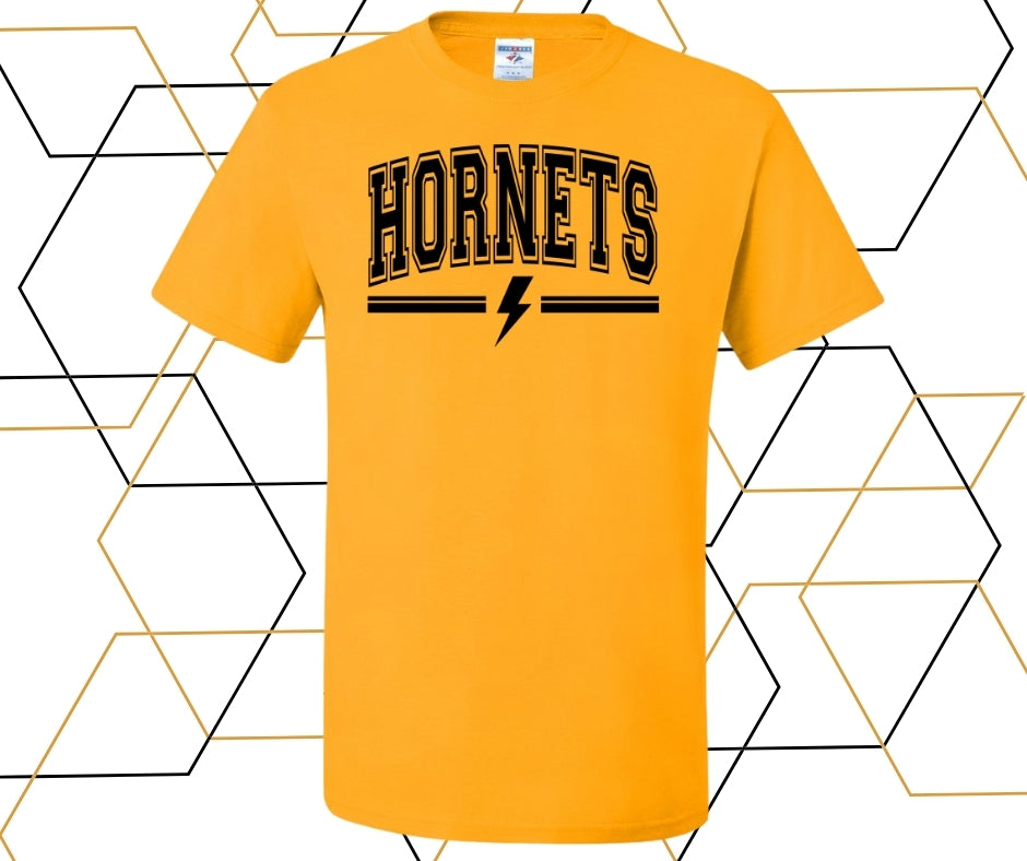 Hornets Basic Lightning Bolt Graphic Tee