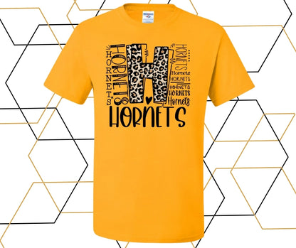 Hornets Leopard Collage Graphic Tee