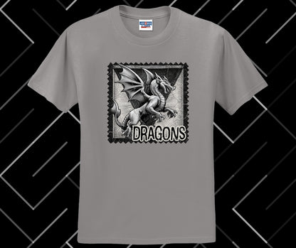 Dragons Stamp Graphic Tee & Sweatshirt