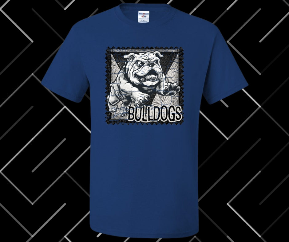 Bulldogs Stamp Graphic Tee & Sweatshirt