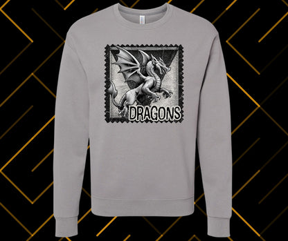 Dragons Stamp Graphic Tee & Sweatshirt