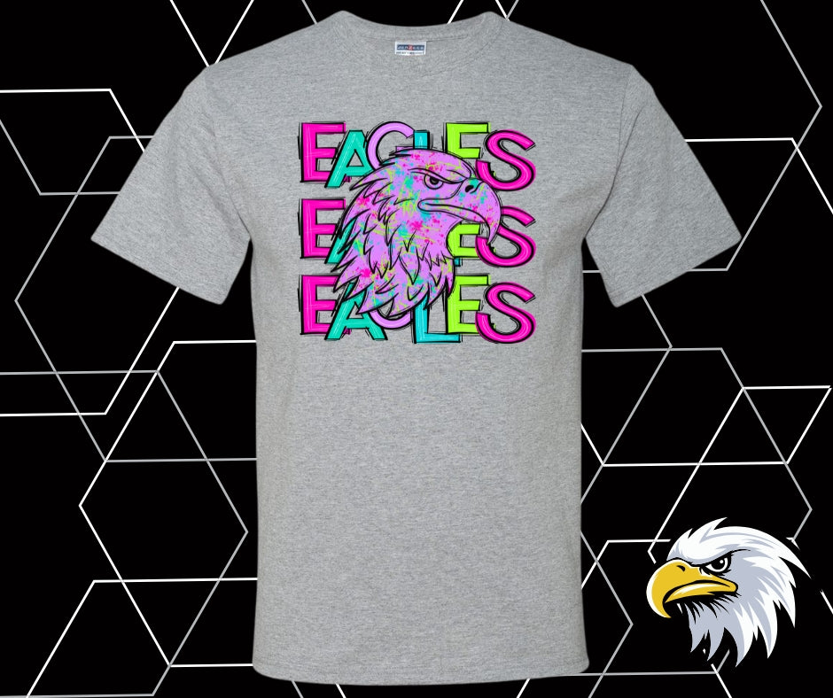 Eagle Mascot Neon Graphic Tee