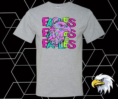 Eagle Mascot Neon Graphic Tee