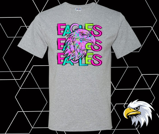 Eagle Mascot Neon Graphic Tee