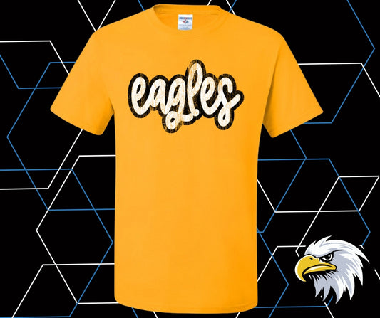 Eagles Distressed Script Graphic Tee