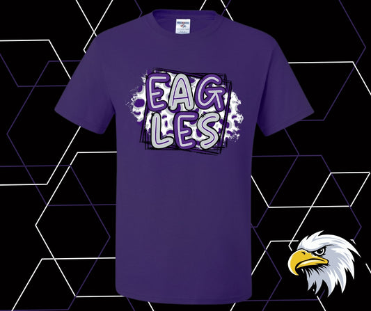 Eagles Leopard Background Graphic Tee