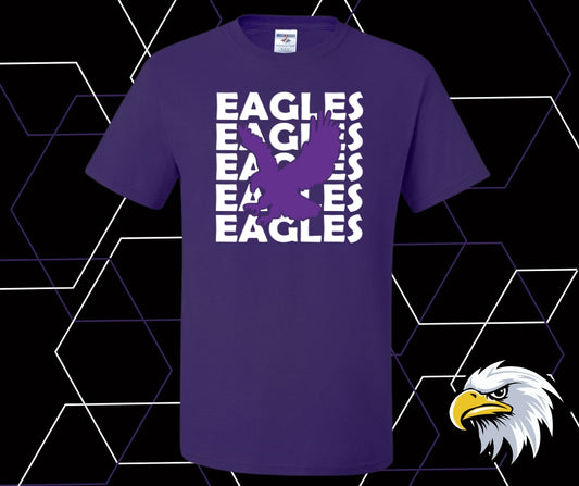 Eagles Stacked Mascot Graphic Tee