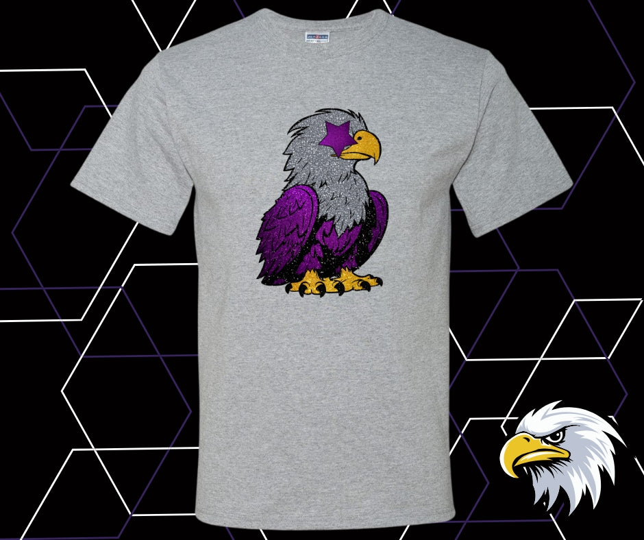 Faux Glitter Eagle Graphic Tee
