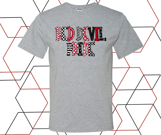 Red Devils Doodle Block Graphic Tee