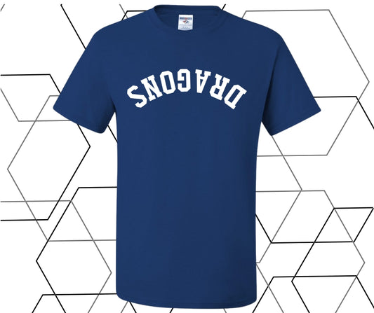 Dragons Upside Down Curve Graphic Tee